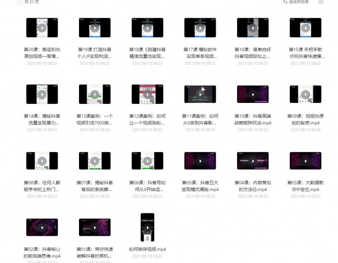 抖音从入门到精通的运营课程（共20节）-久久鱼塘